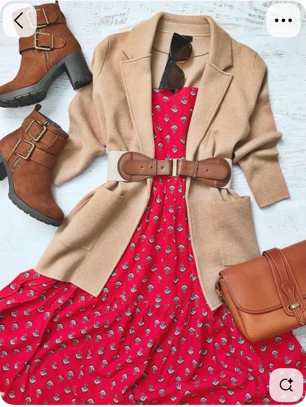 Ann Taylor Red Floral Maxi Dress with Square Neckline